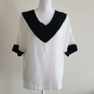 Two-tone short sleeves